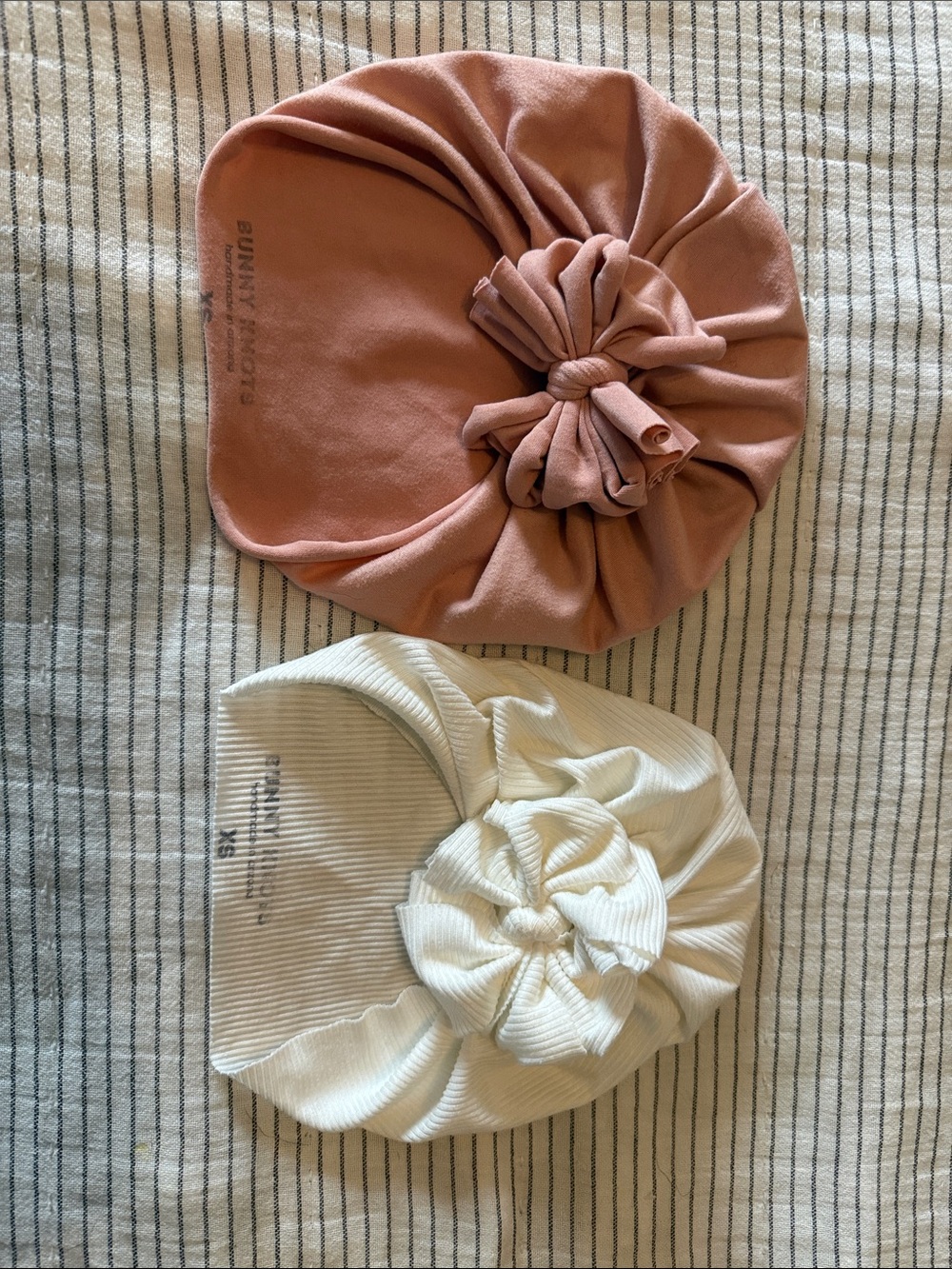 Bunny Knots Basics Pink & Cream Knot Baby Turban Hats